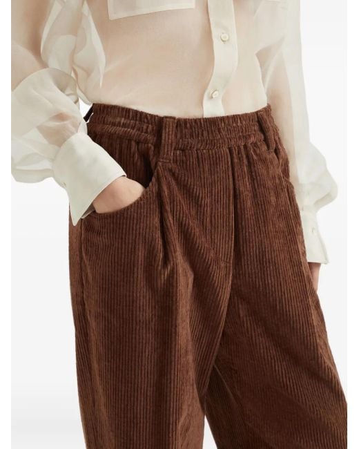 Pantalones rectos Brunello Cucinelli de color Red