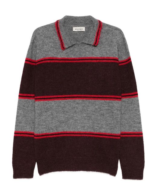 ROLD SKOV Red Helton Polo Sweater for men