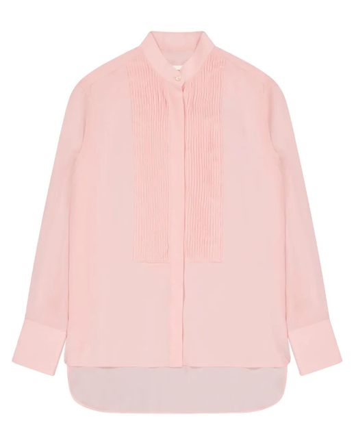 Laneus クレープデシン シャツ Pink
