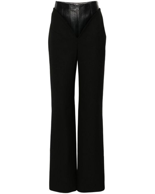 Pantalon ample à détail de corset Aleksandre Akhalkatsishvili en coloris Black