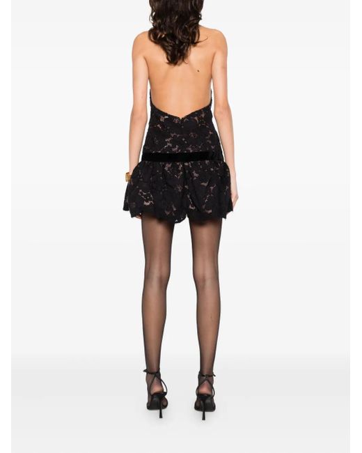 retroféte Black Cicely Lace Mini Dress