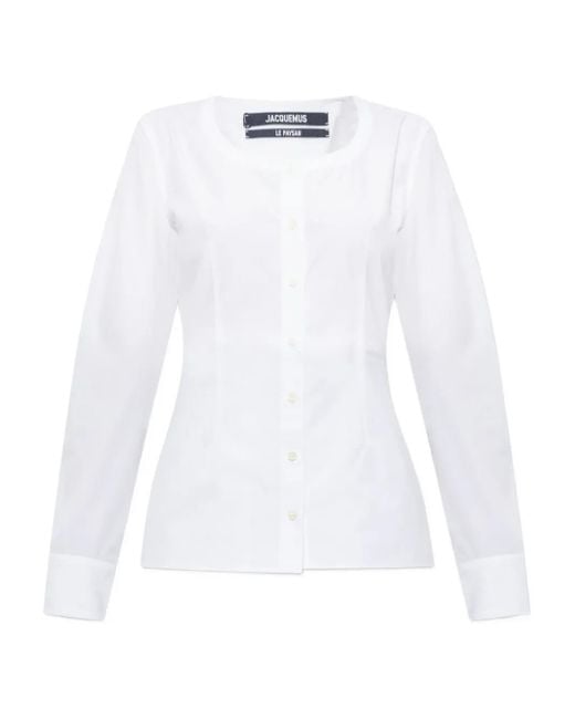 Jacquemus Blouse Met Lange Mouwen in het White