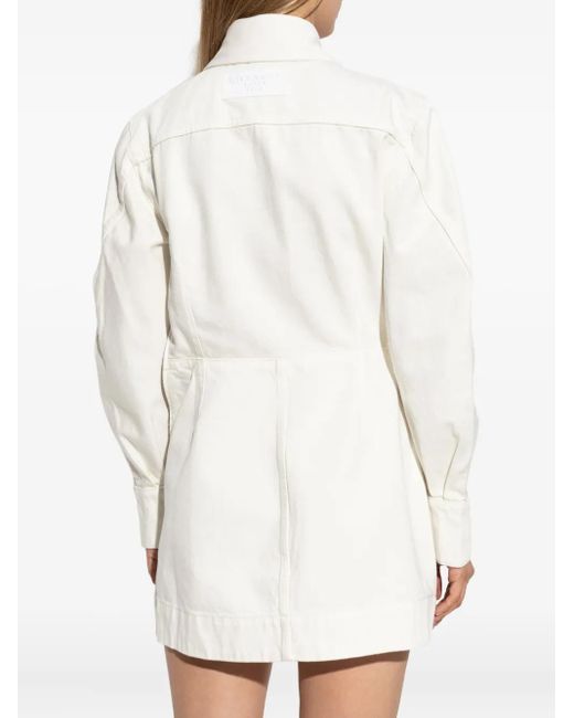Givenchy White Minikleid Mit Knopfverschluss