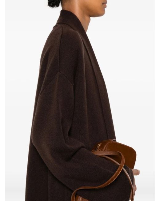 Allude Black Open-Front Coat