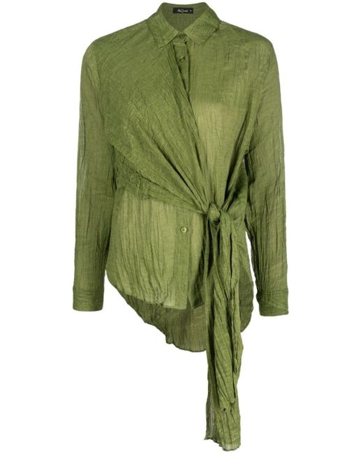 Blouse en coton à design cache-cœur Mes Demoiselles en coloris Green