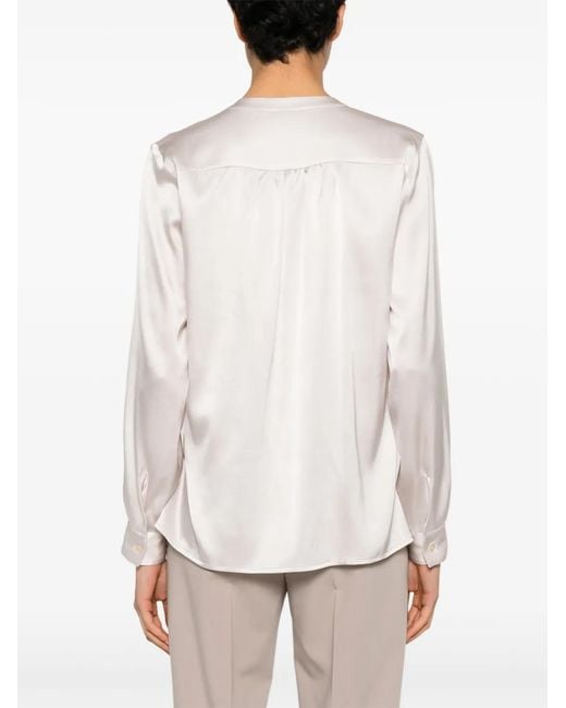 Blanca Vita White Satined Blouse