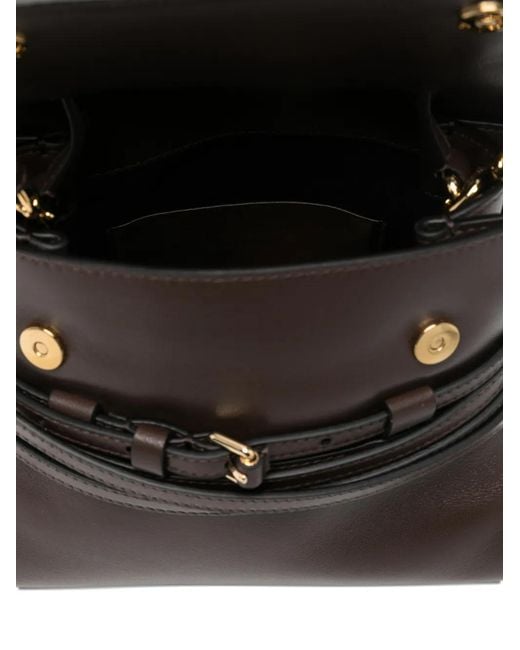 Moschino White Buckle Leather Mini Bag