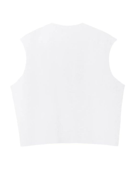 Alexander Wang White Cropped Tank Top for men