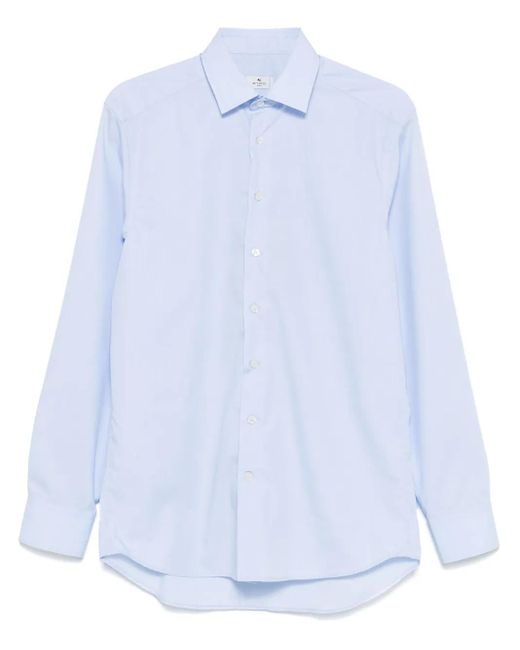 Etro Blue Cotton Shirt for men