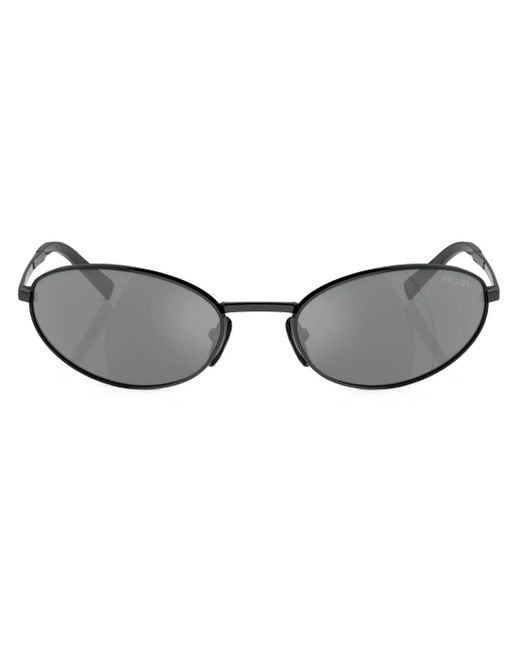 Prada Brown Prada Pr A59s Oval Sunglasses
