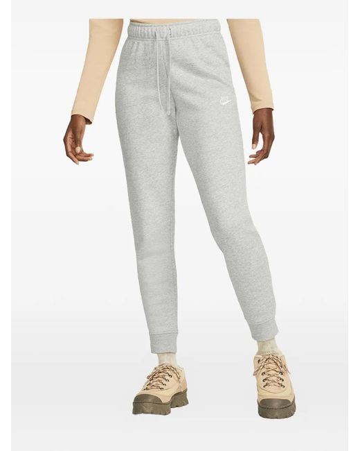 Nike White Logo-Detail Track Pants