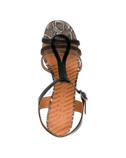 Chie Mihara White Leather Sandals