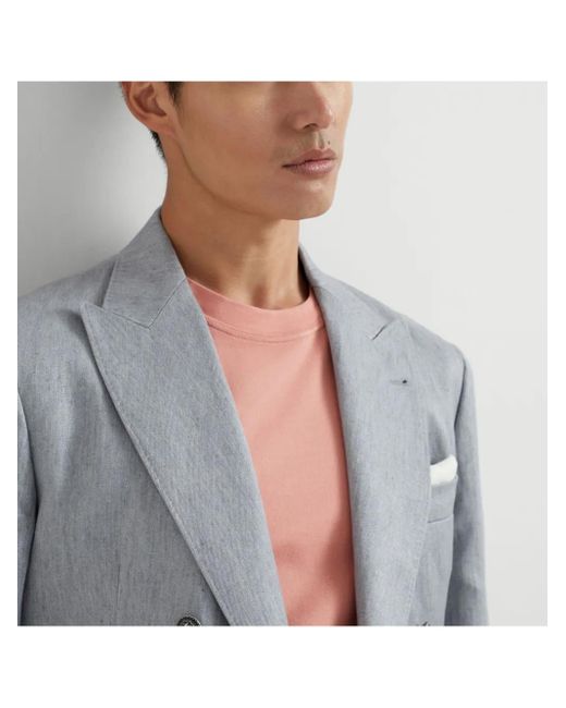 メンズ Brunello Cucinelli ロゴ Tシャツ Pink