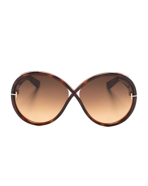 Tom Ford Brown Edie Oversize-frame Sunglasses