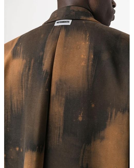 Vetements Brown Overbleached Single-Breasted Blazer for men