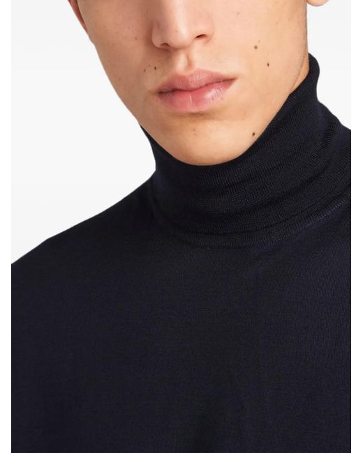 Jersey De Cuello Alto De Lana, Hombre, Talla Prada de hombre de color Blue