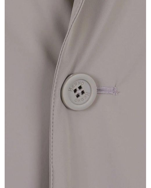 Herno Gray Button Jacket for men