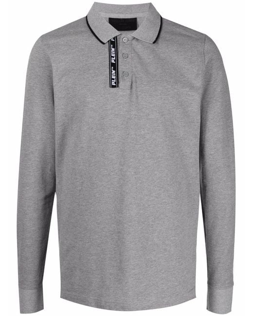 Polo À Patch Logo Philipp Plein pour homme en coloris Gray