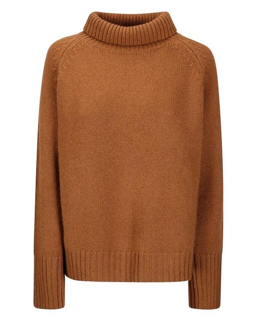 Maglione A Collo Alto di Be You in Brown