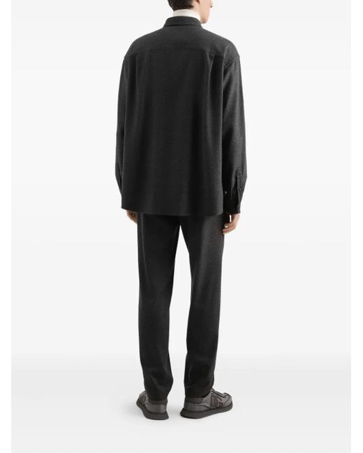 Dolce & Gabbana Black Drawstring Track Pants for men