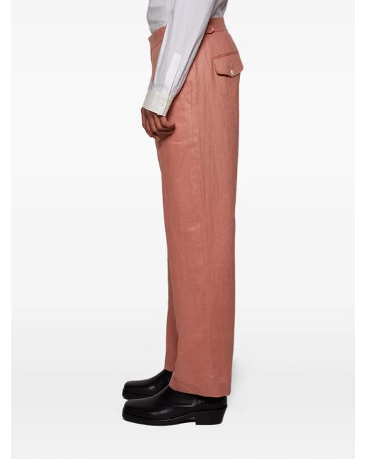 Pantalones de lino Bode de hombre de color Pink