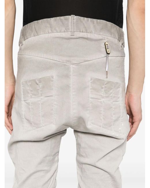 Boris Bidjan Saberi White Drop-Crotch Skinny Trousers for men