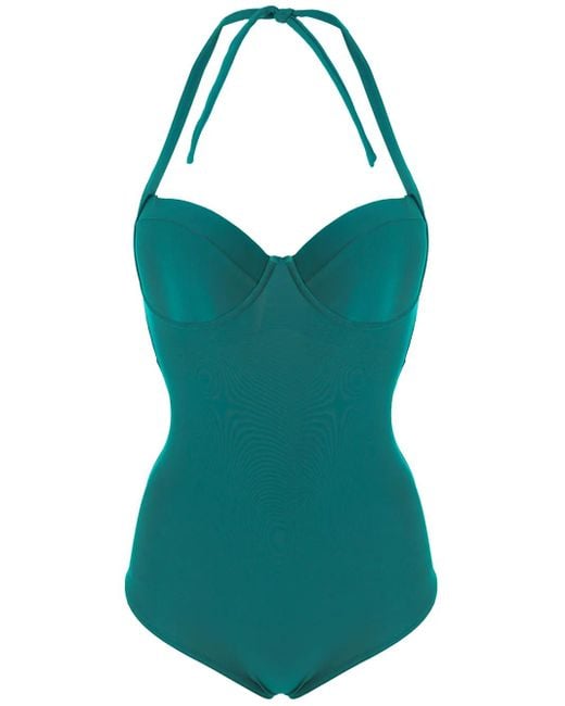 Amir Slama Blue Plain One-Piece