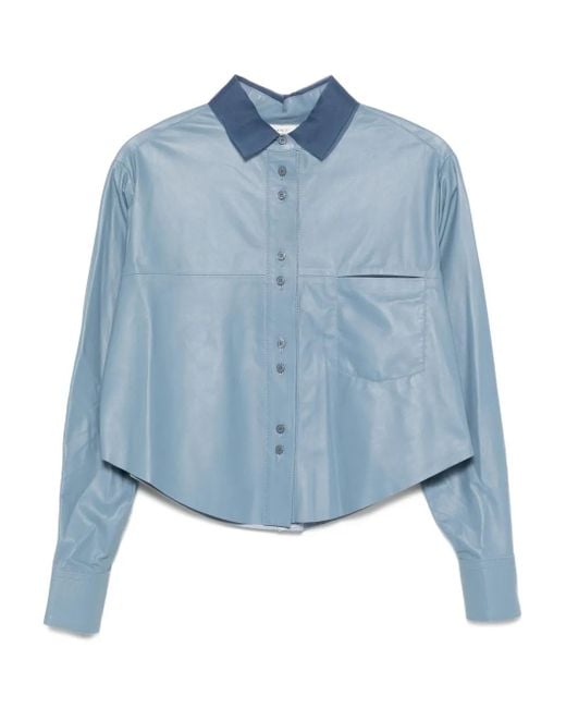 Camisa con bolsillo y botones Forte Forte de color Blue