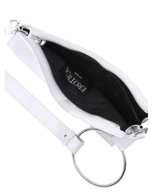 Dondup White Lizard-Effect Tote Bag