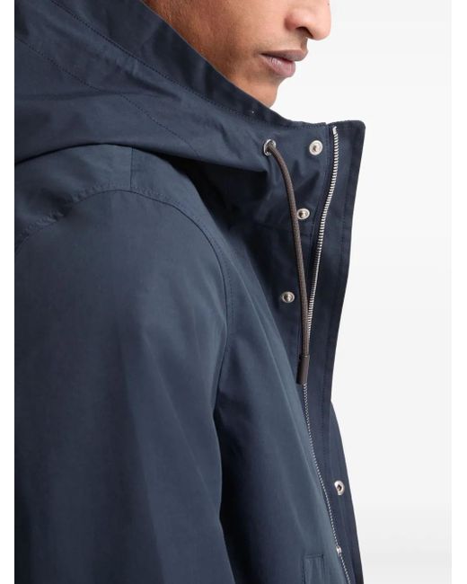 Yves Salomon Blue Waterproof Parka Coat for men