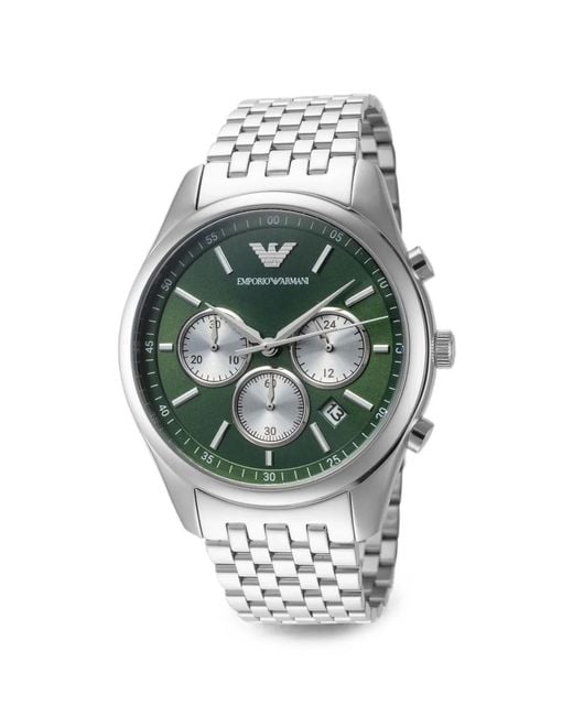 Emporio Armani Gray Classic Chronograph 41Mm Watch for men