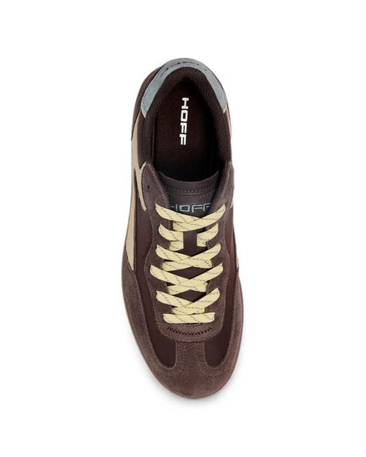HOFF Brown Park Suede-Panelled Lace-Up Sneakers
