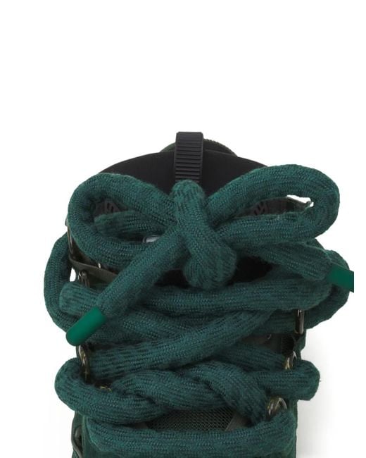 Lanvin Green Wildleder-Sneakers mit Kordelspitze