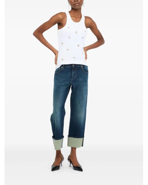 Liu Jo Blue Turn-Up Hem Jeans