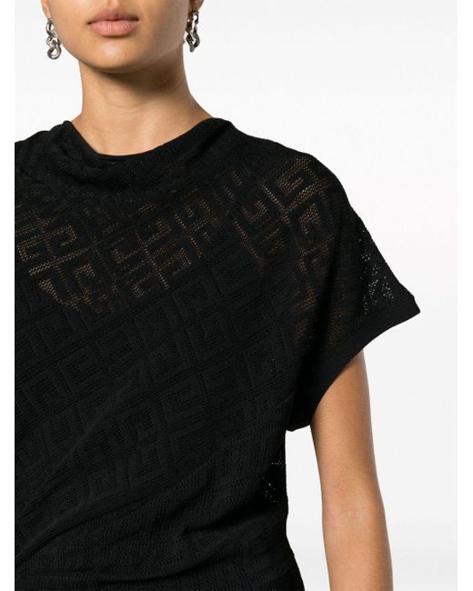 Givenchy 4g ジャカード Tシャツ Black