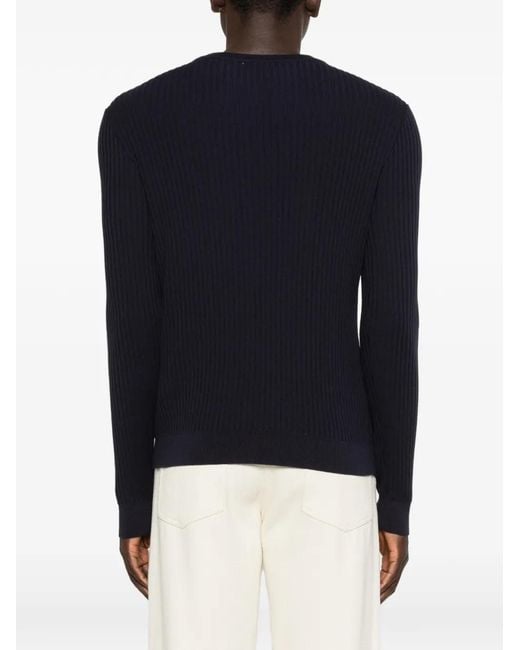 Diana Studio Blue Quarter-Button Sweater for men