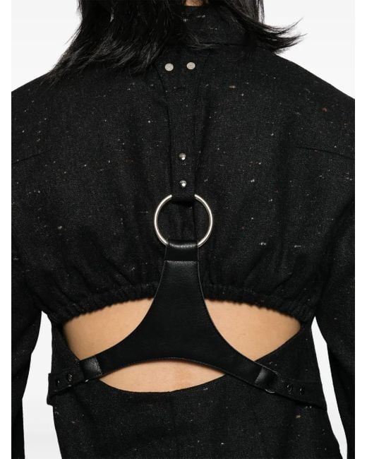 ANDERSSON BELL Black Cut Out Harness Jacket for men