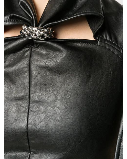 Ellery Black Bora Bora Faux-Leather Dress