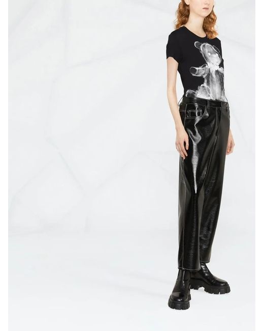 Philipp Plein Black Graphic-Print Short-Sleeve T-Shirt
