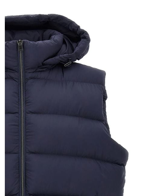 Herno Blue Sleeveless Puffer Jacket for men
