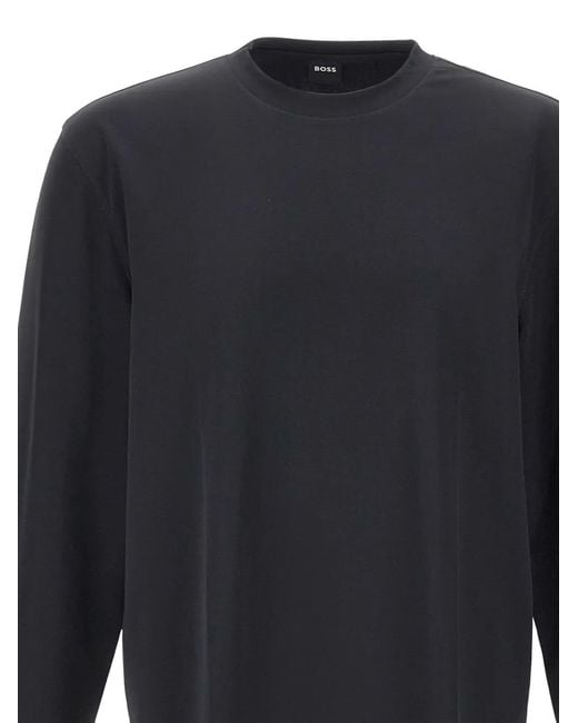 Boss Blue Crew-Neck Long-Sleeve Sweatshirt for men