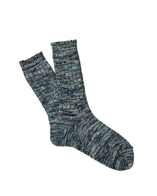 Anonymous Ism Blue Chaussettes 5Color Mix Crew