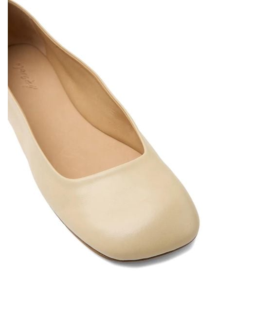 Marsèll Natural Bama Square-Toe Ballerina Shoes