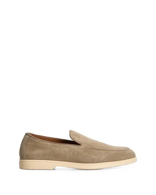 Suede Loafers di Doucal's in Natural da Uomo