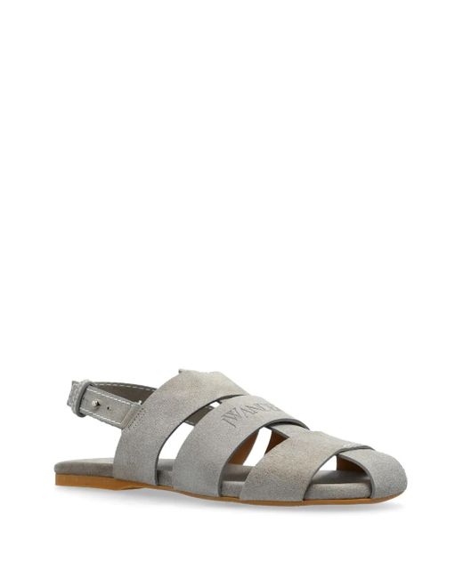 J.W. Anderson Gray Suede Fisherman Sandals