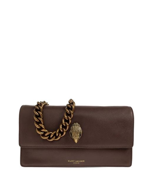 Kurt Geiger Brown Leather Shoulder Bag