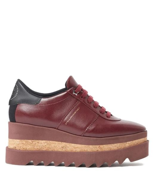 Baskets Lacées À Plateforme 80 Mm Stella McCartney en coloris Red