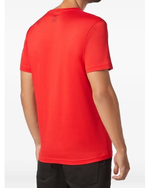 Billionaire Red Double B Logo-Print T-Shirt for men
