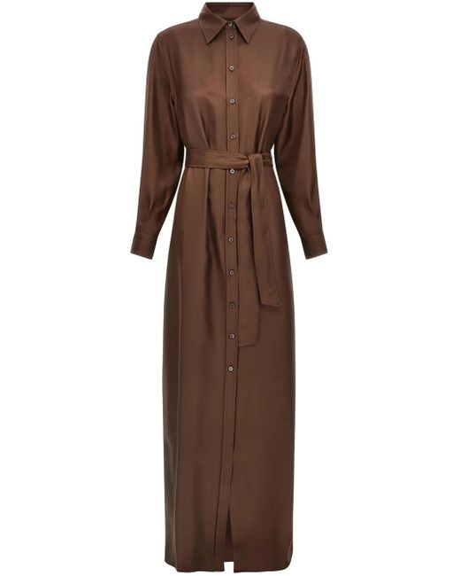 Tom Ford Brown Shirt Maxi Dress