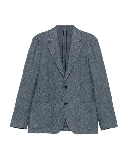 Lardini Blue Single-Breasted Blazer for men